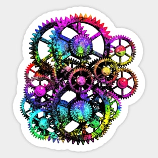 “Psychedelic Gears” Sticker